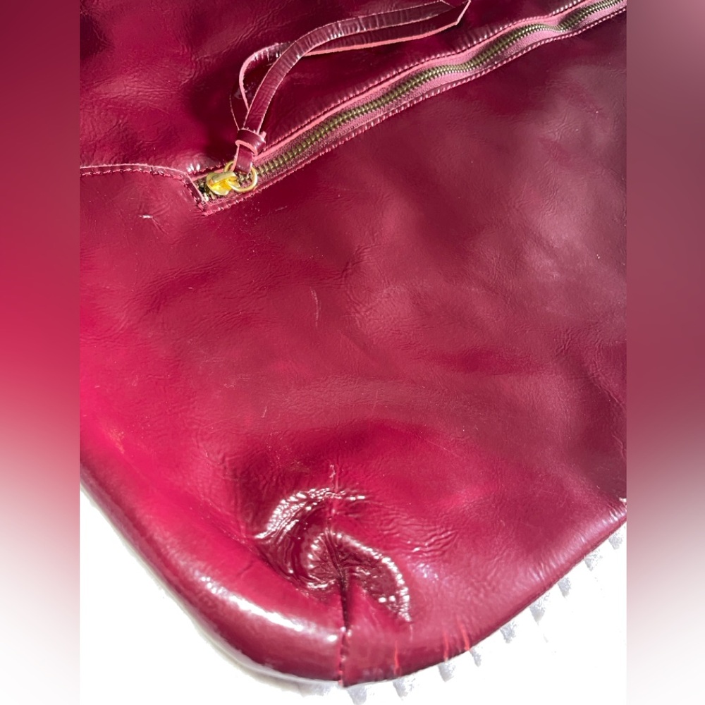 Pietro Alessandro NY burgundy patent leather bag - Picture 9 of 10